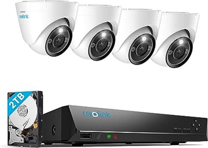 Reolink 8CH NVR 12MP POE 2-way Audio Person Detection Security IP Camera System