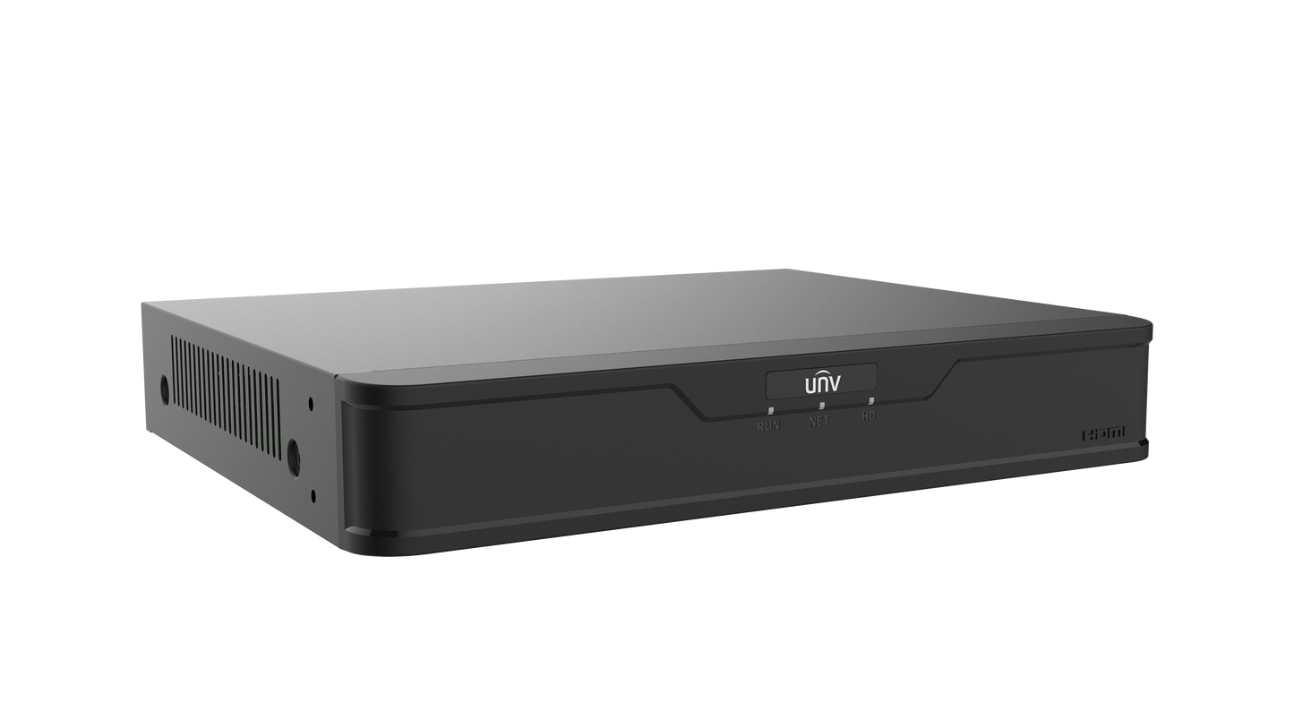 Uniview NVR301-04B-P4-IQ 12MP Ultra HD PoE 4-Ch 1U with AI Facial Recognition 1 SATA HDD Bay 2-Way Audio IP Network Security NVR