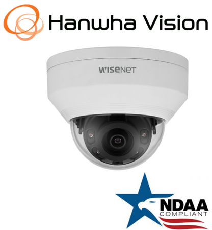 Hanwha Techwin QNV-7032R 4MP POE IR Vandal Dome IP Security Camera 6mmFixed Lens