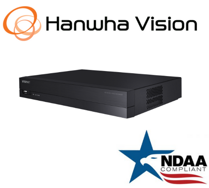 Hanwha Techwin  XRN-420S-4TB HDD 4CH 8MP 4K PoE+ NVR AI IP Security Recorder