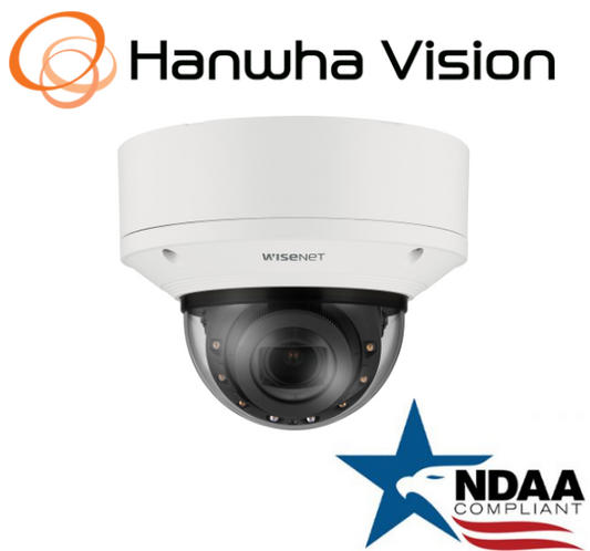 Hanwha Techwin XNV-8083R 4K 6MP IP Vandal Dome AI Security Camera 4.4~9.3mm Lens