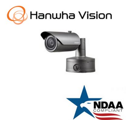 Hanwha Techwin XNO-6020R WiseNet 2MP PoE Bullet IP SecurityCamera 4mm Fixed Lens