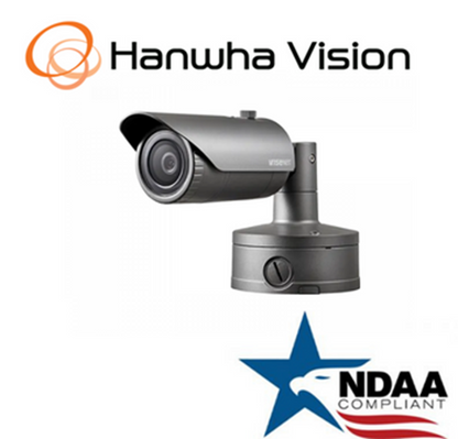 Hanwha Techwin  XNO-8020R 5MP Outdoor NW IR IP Security Bullet Camera 3.7mm Lens