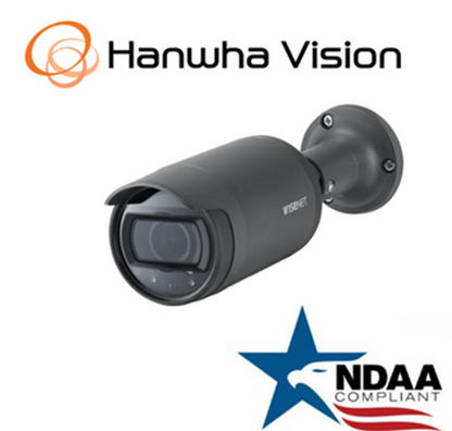 Hanwha Techwin LNO-6032R 2MP IR NW IP Security Bullet Camera 6mm fixed Lens