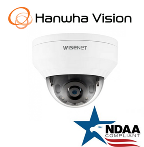 Hanwha Techwin QND-6012R 2MP PoE Indoor IP Dome Security Camera 2.8mm Fixed Lens