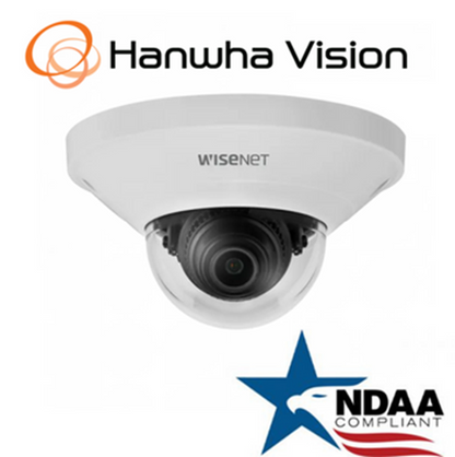 Hanwha Techwin QND-6011 2MP PoE Indoor Mini Dome IP Security Camera  2.8mm Lens