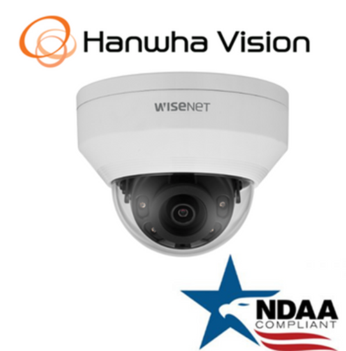 Hanwha Techwin LNV-6012R 2MP PoE IR IP Security Dome Camera 2.8mm fixed Lens