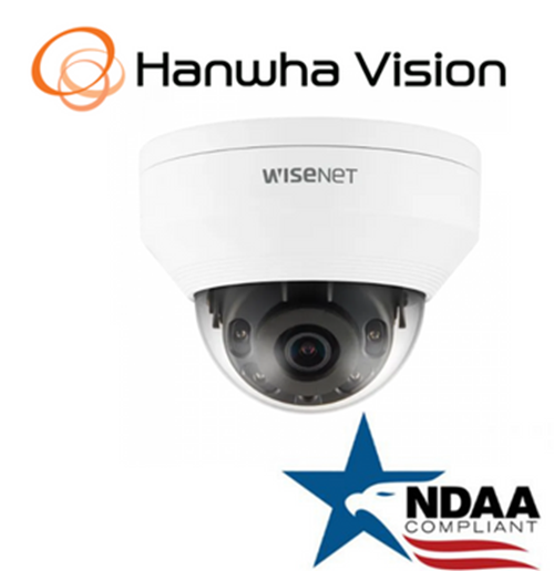 Hanwha Techwin QNV-6012R 2MP PoE  IR IP Dome Security Camera  2.8mm Fixed Lens