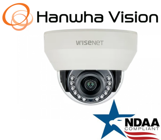 Hanwha Techwin HCD-7010RA QHD 4MP Analog HD IR Dome Security Camera 2.8mm lens