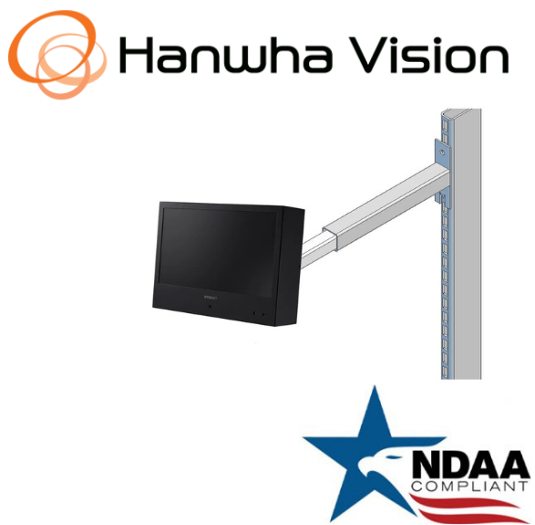 Hanwha Techwin STB-10PVMCWA-W Horizontal PVM Monitor Mount Security Accessory