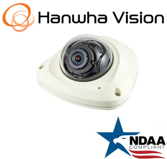 Hanwha Techwin XNV-6012 2MP PoE Mobile Flat IP Security Camera 2.4mm Fixed Lens