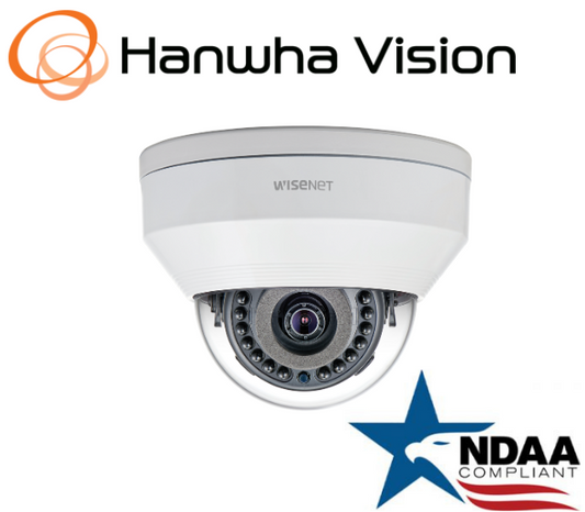 Hanwha Techwin LNV-6032R 2MP PoE IR IP Dome Security Camera With 6mm fixed lens