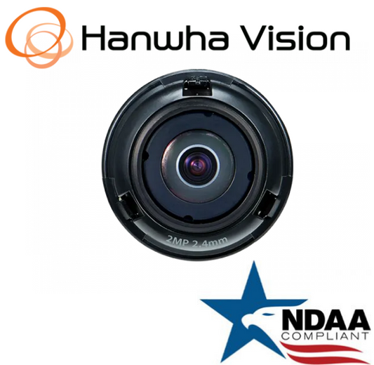 Hanwha Techwin SLA-2M2400D 1/2.8"  2MP 2.4mm fixed focal Security Camera lens