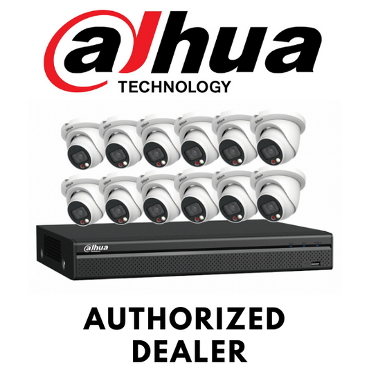 Dahua IP67 12 X 4MP Cameras+ 2.8mm Lens 16-Ch NVR Recorder Audio Security System