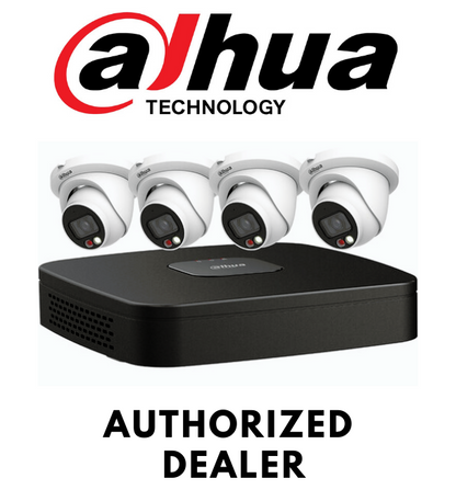 Dahua IP67 (4) 4MP IP Cameras+ 4CH NVR 2.8mm Lens Audio VU-MORE Security System