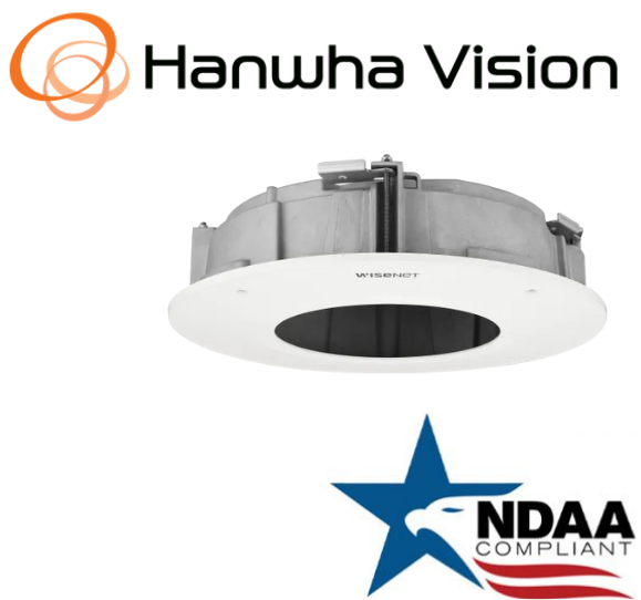 Hanwha Techwin SHD-2510FPW In-ceiling Housing (White) Plenum Security Accessory