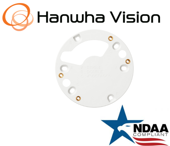 Hanwha Techwin SBD-120GP Adaptor plate for Single Double Ivory SecurityAccessory