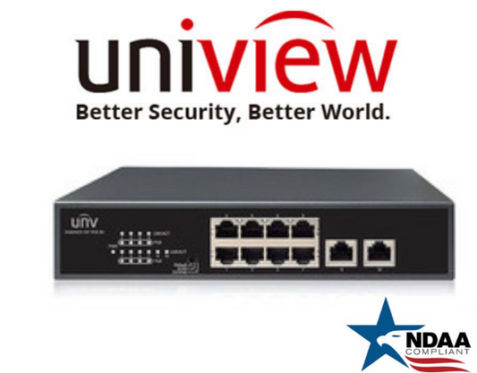 UNV NSW2010-10T-POE-IN NDAA 8PoE+2Port 4K Switch Security Accessory