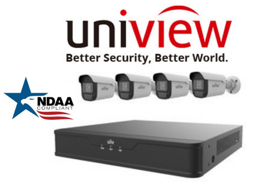 Uniview EK-S31P4B44T1 4 x 4MP Bullet IP Camera + 4K 4-Ch NVR Kit