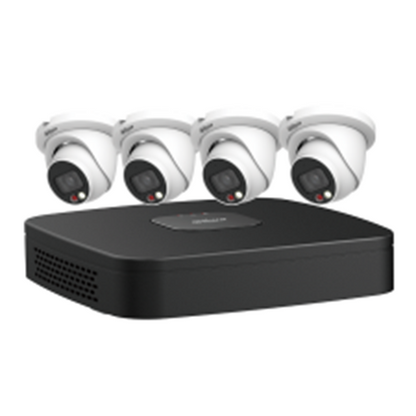 Dahua IP67 (4) 4MP IP Cameras+ 4CH NVR 2.8mm Lens Audio VU-MORE Security System