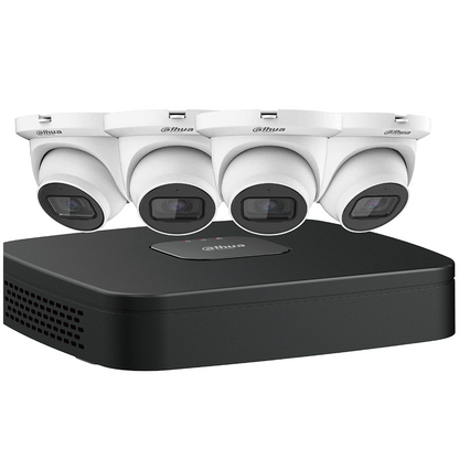 Dahua IP67 IP (4) 4MP Eyeball IP Cameras 4K 4CH NVR Security System 2.8mm Lens