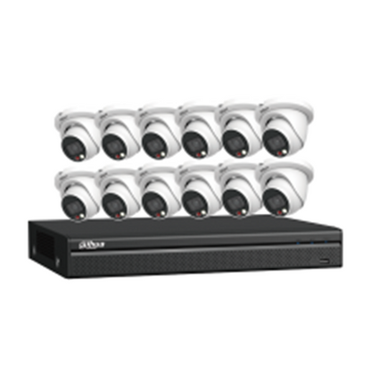 Dahua IP67 12 X 4MP Cameras+ 2.8mm Lens 16-Ch NVR Recorder Audio Security System