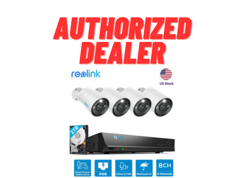 Reolink 2TB 8CH NVR 12MP POE 2-Way Audio Person Detection Security Camera System