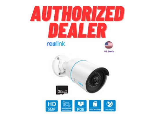 Reolink 5MP IP Outdoor PoE 100ft Smart Person/Vehicle Alerts Security Camera