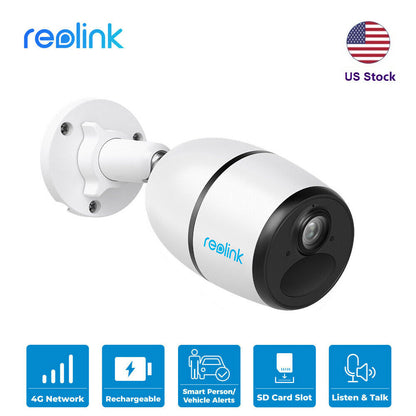 Reolink 2K 4MP HD Wireless Mobile 4G Network Battery Powered Security Camera