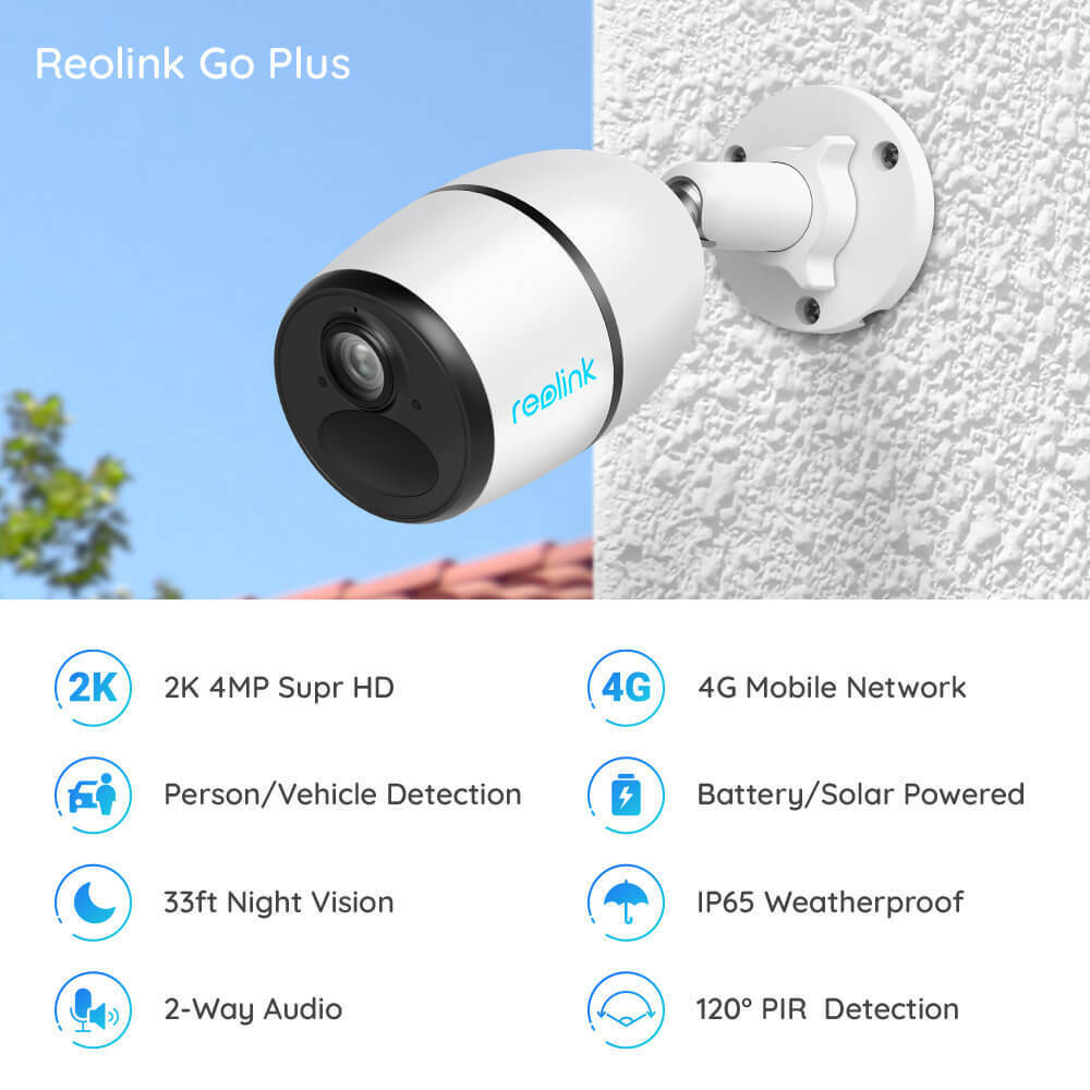 Reolink 2K 4MP HD Wireless Mobile 4G Network Battery Powered Security Camera