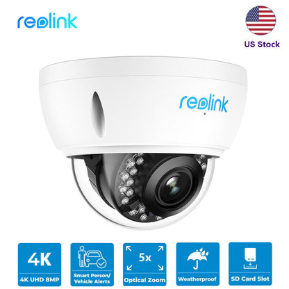 Reolink 4K PoE 8MP 5X Zoom Dome IP Vandal-Proof Audio Recording Security Camera