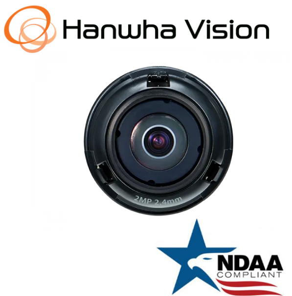 Hanwha Techwin SLA-2M2400Q  2MP CMOS  2.4mm fixed focal Security Camera lens